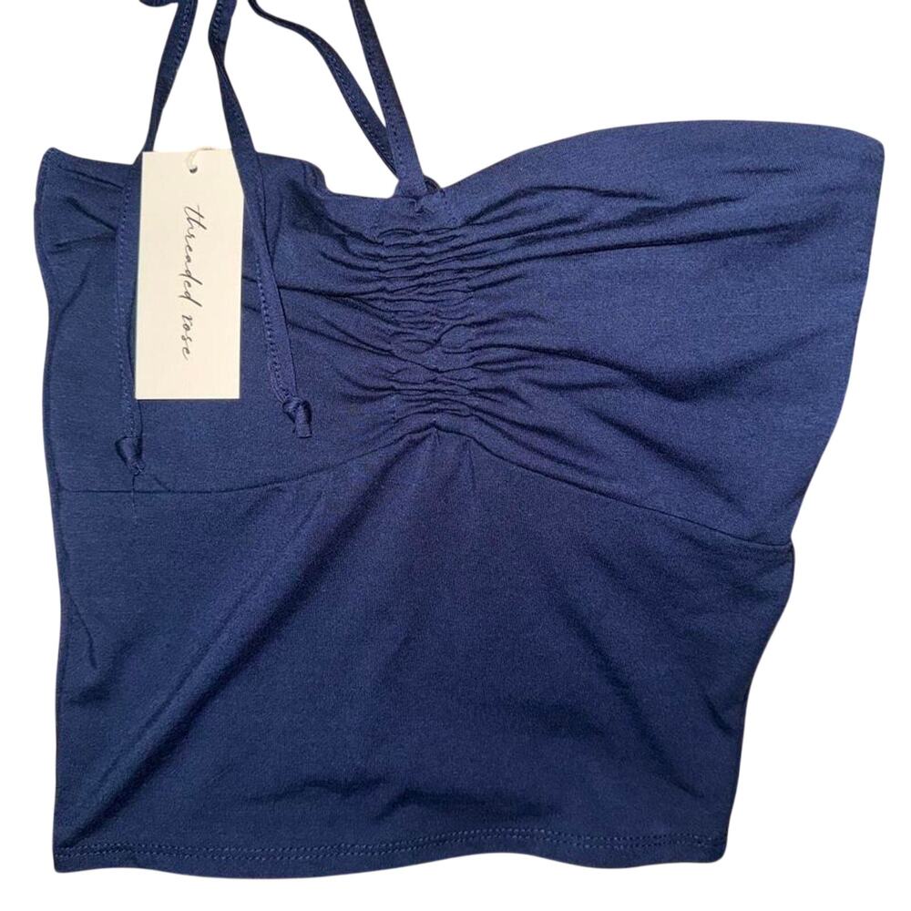 Navy Blue crop top with
